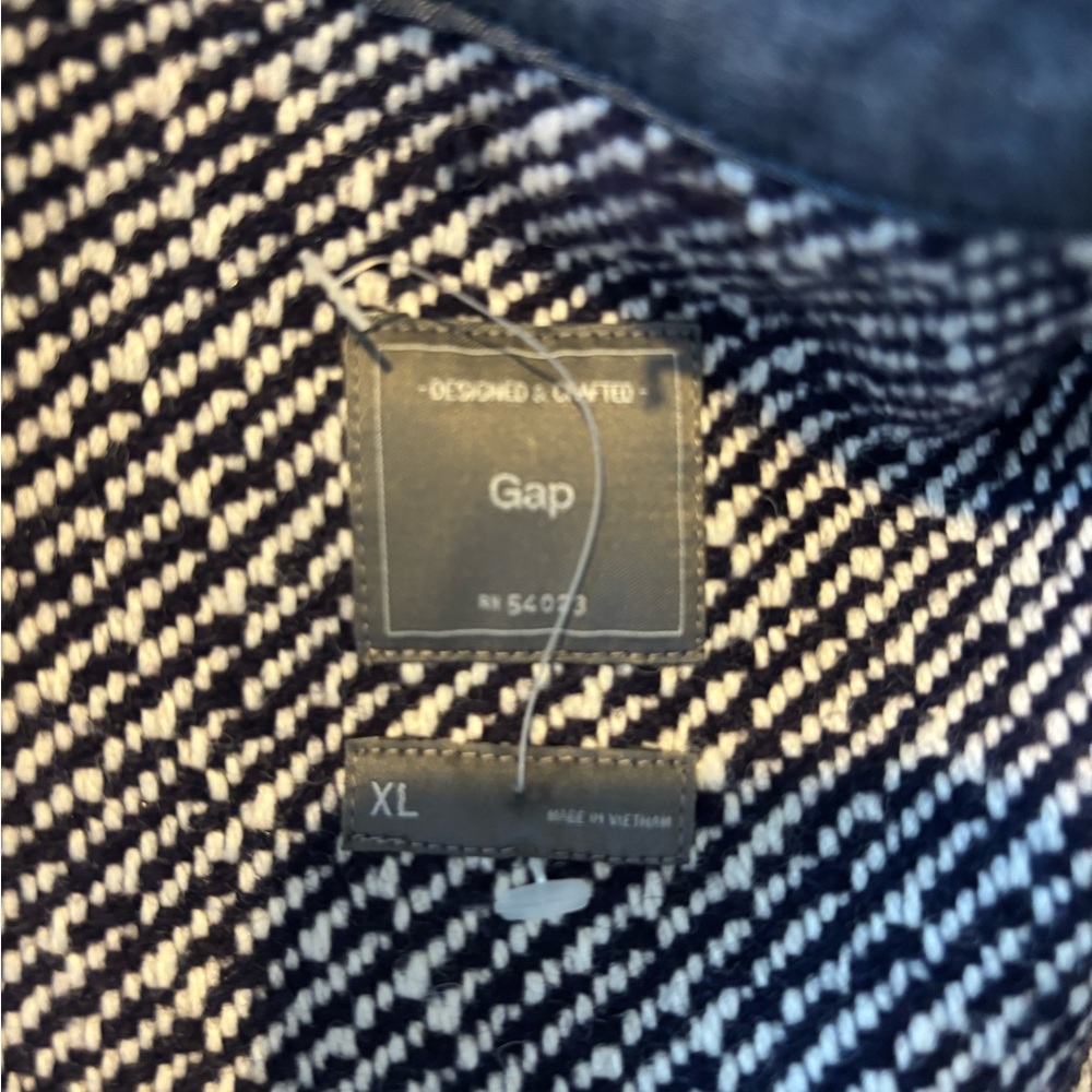 GAP Women's Blue and White wool blend Jacket - Picture 5 of 7